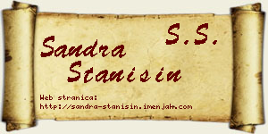 Sandra Stanišin vizit kartica